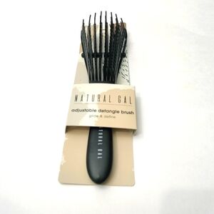 Natural Gal adjustable detangle and Edge brush color Black.